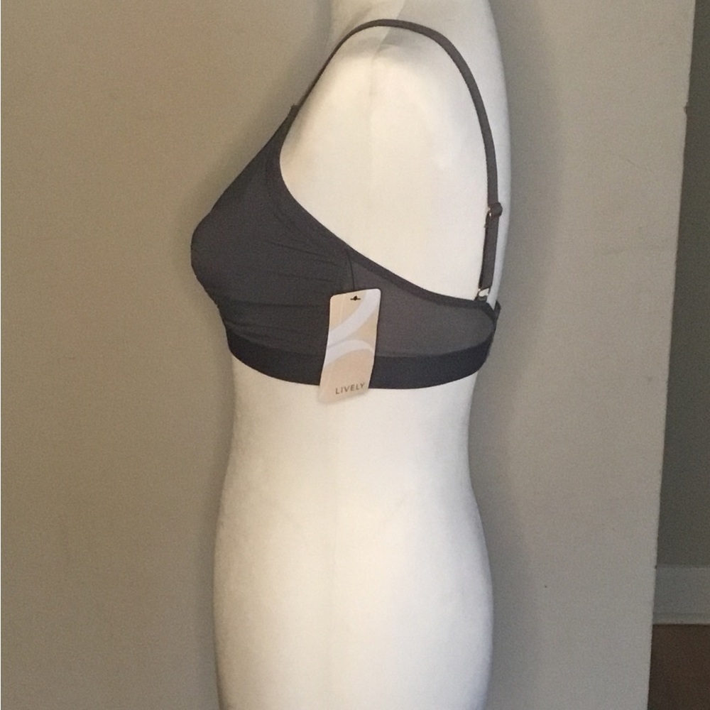 Lively Gray Bralette with Adjustable Straps and Triangle Cups - Picture 6 of 9
